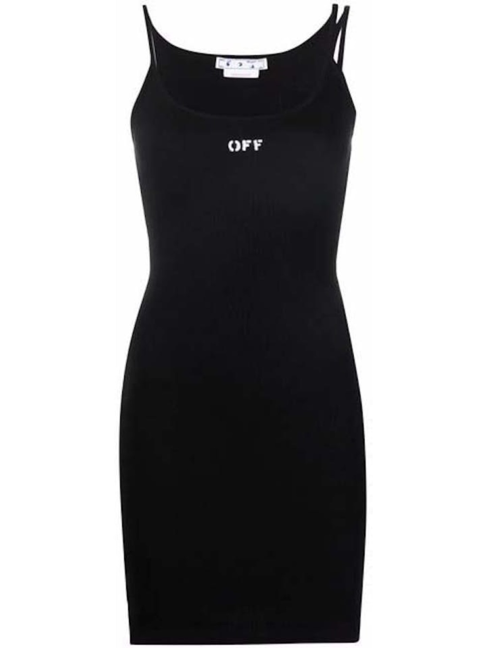 Off-White stamp basic rib dress